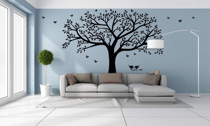 MAFENT Giant Family Photo Tree Wall Decal Wall Sticker Vinyl Mural Art for Home Decor Room Decor (Black) - Image 3